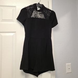 Black with lace romper